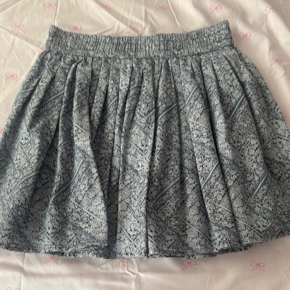 American Eagle Outfitters Silver Mini Skater Skirt